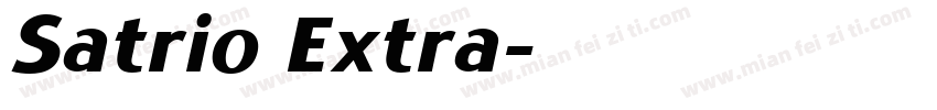 Satrio Extra字体转换